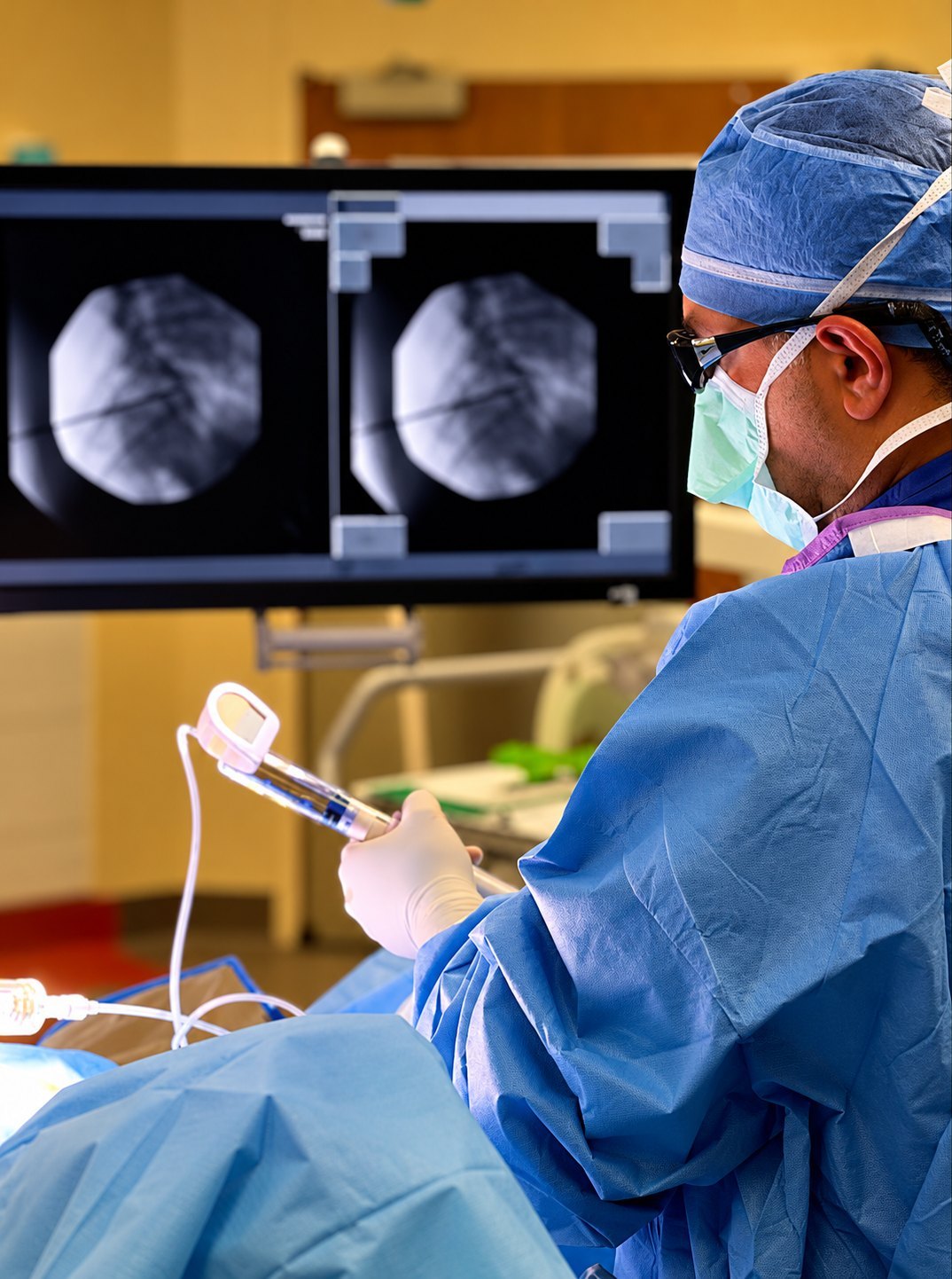 Dr. Khoury performing an X-ray guided spine procedure
